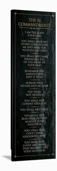 The 10 Commandments (black)-null-Stretched Canvas