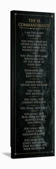 The 10 Commandments (black)-null-Stretched Canvas