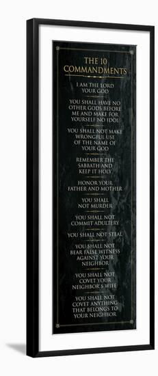 The 10 Commandments (black)-null-Framed Art Print