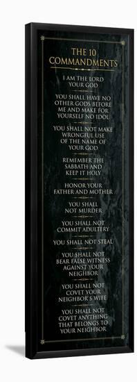 The 10 Commandments (black)-null-Framed Poster