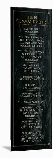 The 10 Commandments (black)-null-Mounted Poster