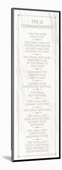 The 10 Commandments (white)-null-Mounted Art Print