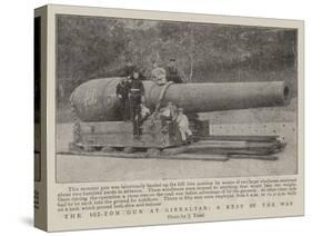 The 102-Ton Gun at Gibraltar, a Rest by the Way-null-Stretched Canvas