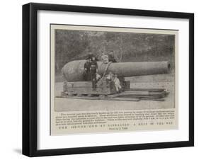 The 102-Ton Gun at Gibraltar, a Rest by the Way-null-Framed Giclee Print