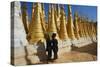 The 1045 Stupas of Shwe Inn Thein Temple-Tuul-Stretched Canvas