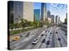 The 110 Harbour Freeway and Downtown Los Angeles Skyline, California, United States of America, Nor-Gavin Hellier-Stretched Canvas