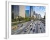 The 110 Harbour Freeway and Downtown Los Angeles Skyline, California, United States of America, Nor-Gavin Hellier-Framed Photographic Print