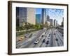 The 110 Harbour Freeway and Downtown Los Angeles Skyline, California, United States of America, Nor-Gavin Hellier-Framed Photographic Print