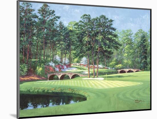 The 11th At Augusta-White Dogwood-Bernard Willington-Mounted Art Print