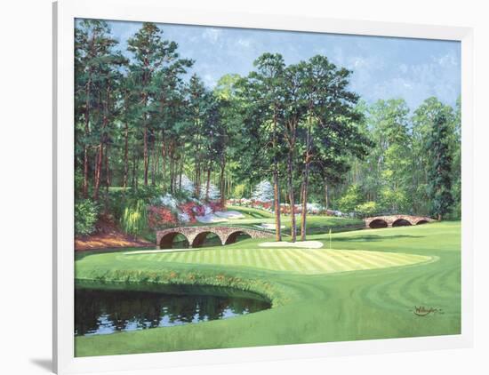 The 11th At Augusta-White Dogwood-Bernard Willington-Framed Art Print