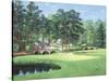 The 11th At Augusta-White Dogwood-Bernard Willington-Stretched Canvas