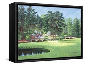 The 11th At Augusta-White Dogwood-Bernard Willington-Framed Stretched Canvas