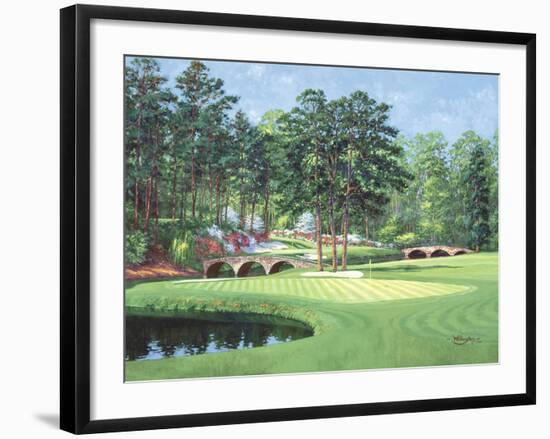 The 11th At Augusta-White Dogwood-Bernard Willington-Framed Art Print