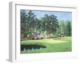 The 11th At Augusta-White Dogwood-Bernard Willington-Framed Art Print