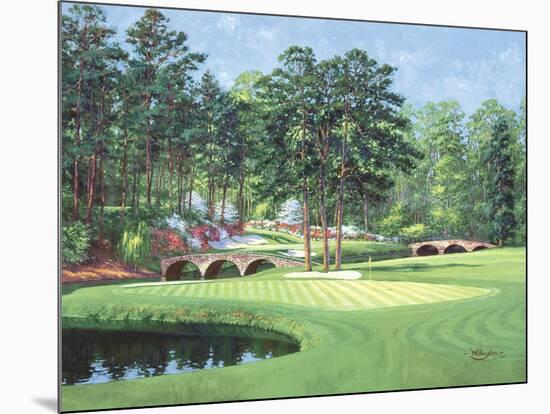 The 11th At Augusta-White Dogwood-Bernard Willington-Mounted Art Print