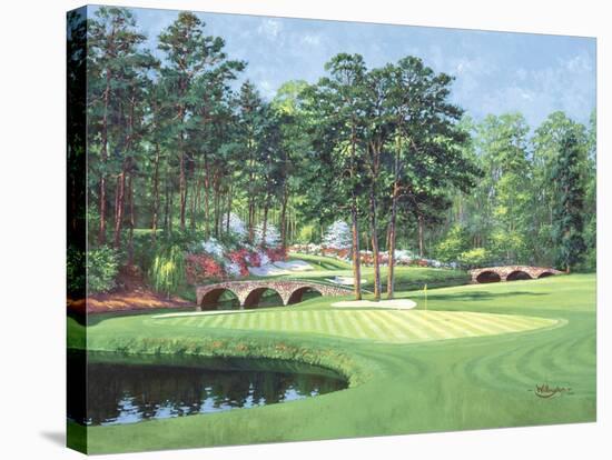 The 11th At Augusta-White Dogwood-Bernard Willington-Stretched Canvas