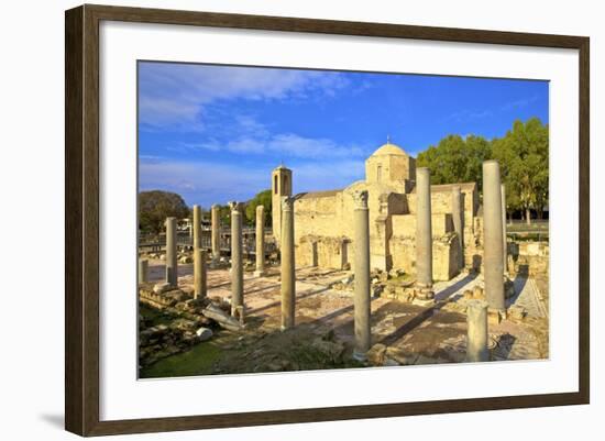 The 12th century stone Church of Agia Kyriaki, Pathos, Cyprus, Eastern Mediterranean Sea, Europe-Neil Farrin-Framed Photographic Print