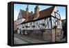 The 13th Century Half-Timbered Red Lion Public House-Peter Richardson-Framed Stretched Canvas