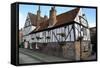 The 13th Century Half-Timbered Red Lion Public House-Peter Richardson-Framed Stretched Canvas