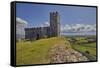 The 13th century St. Michael's Church, on the summit of Brent Tor, England-Nigel Hicks-Framed Stretched Canvas