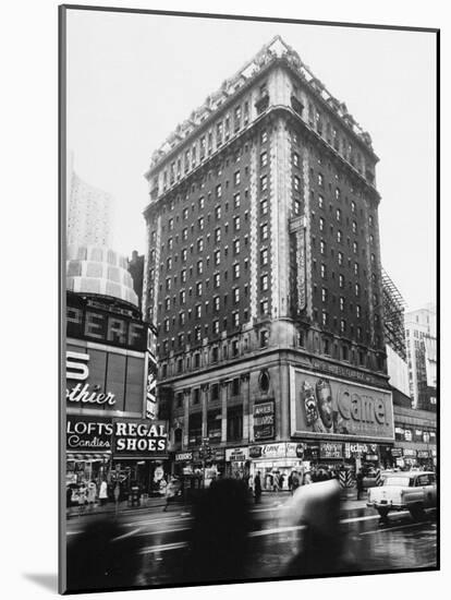 The 14-Story Hotel Claridge Towers Over the East Side of Broadway at 44th Street-null-Mounted Photographic Print