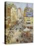 The 14Th July in Paris, Rue De Clignancourt, 1925 (Oil on Canvas)-Gustave Loiseau-Stretched Canvas