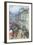 The 14th July, Rue Daunou-Childe Hassam-Framed Art Print