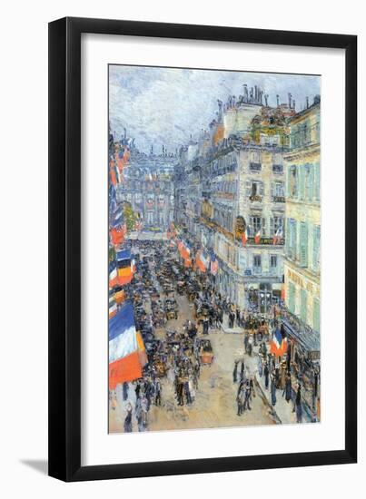 The 14th July, Rue Daunou-Childe Hassam-Framed Art Print