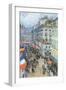 The 14th July, Rue Daunou-Childe Hassam-Framed Art Print