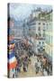 The 14th July, Rue Daunou-Childe Hassam-Stretched Canvas