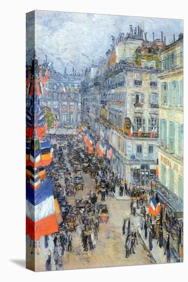 The 14th July, Rue Daunou-Childe Hassam-Stretched Canvas
