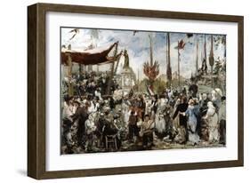 The 14th of July 1880, Late19Th/Early 20th Century-Alfred Roll-Framed Giclee Print