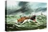 The 15 Metre Rnli Oakley Lifeoat on Its Way to a Ship in Difficulty-Wilf Hardy-Stretched Canvas