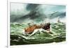 The 15 Metre Rnli Oakley Lifeoat on Its Way to a Ship in Difficulty-Wilf Hardy-Framed Giclee Print