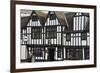 The 15th Century Half-Timbered Black Swan Public House-Peter Richardson-Framed Photographic Print