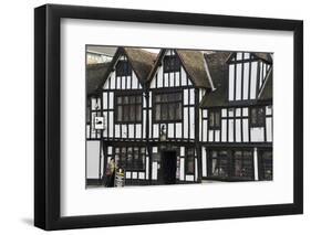 The 15th Century Half-Timbered Black Swan Public House-Peter Richardson-Framed Photographic Print