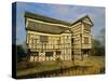 The 16th Century Black and White Gabled House, Little Moreton Hall, Cheshire, England, UK-Jonathan Hodson-Stretched Canvas