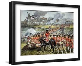 The 16th Regiment of Foot at Blenheim, 13th August 1704, c.1900-Richard Simkin-Framed Giclee Print