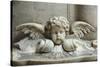 The 17th Century Holy Water Font, St. Germain l'Auxerrois Church, Paris, France, Europe-Godong-Stretched Canvas