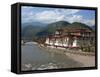 The 17th Century Punakha Dzong (The Palace of Great Happiness), Second Oldest and Second Largest Dz-Nigel Pavitt-Framed Stretched Canvas