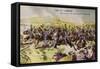 The 17th Lancers at the Charge of the Light Brigade, Battle of Balaclava, Crimean War, 1854-null-Framed Stretched Canvas