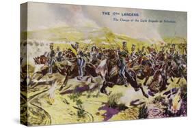 The 17th Lancers at the Charge of the Light Brigade, Battle of Balaclava, Crimean War, 1854-null-Stretched Canvas