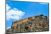 The 18th century Palamidi Fortress citadel with a bastion on the hill, Nafplion, Peloponnese-bestravelvideo-Mounted Photographic Print