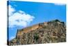 The 18th century Palamidi Fortress citadel with a bastion on the hill, Nafplion, Peloponnese-bestravelvideo-Stretched Canvas