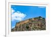 The 18th century Palamidi Fortress citadel with a bastion on the hill, Nafplion, Peloponnese-bestravelvideo-Framed Photographic Print