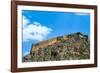The 18th century Palamidi Fortress citadel with a bastion on the hill, Nafplion, Peloponnese-bestravelvideo-Framed Photographic Print