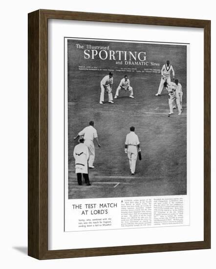 The 1934 Test Match at Lords: Verity Wins the Game-null-Framed Photographic Print