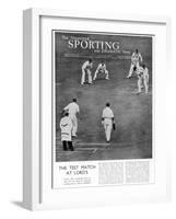 The 1934 Test Match at Lords: Verity Wins the Game-null-Framed Photographic Print