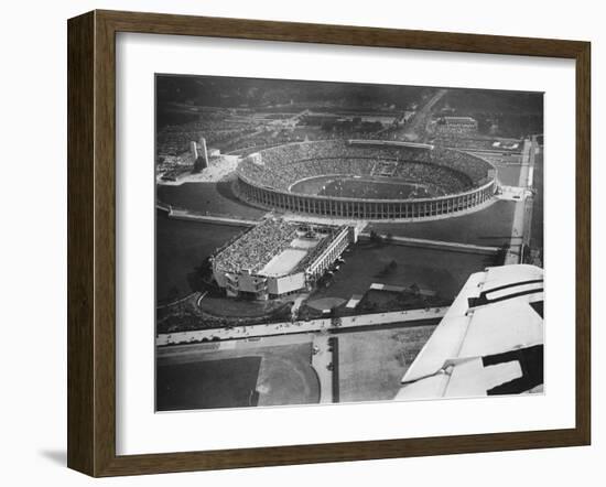 The 1936 Berlin Olympic Stadium, Aerial View, in Berlin, Germany in 1936-Robert Hunt-Framed Photographic Print