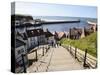 The 199 Steps in Whitby, North Yorkshire, England, United Kingdom, Europe-Mark Sunderland-Stretched Canvas